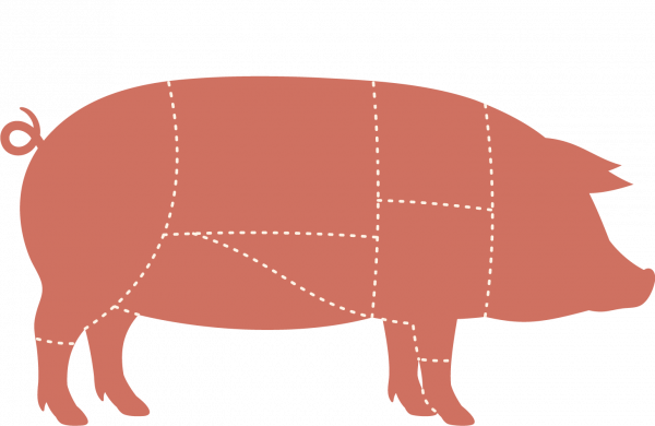 Cutting guide pork